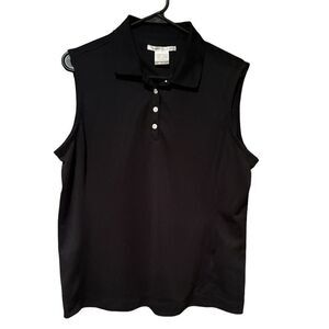 Nike Golf Black Sleveless Golfing Shirt Dri Fit Size XLarge